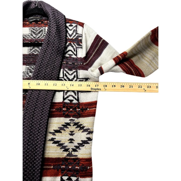 BCBG MAXAZARIA Acrylic womans long sleeve open shrug multicolored size medium - Picture 8 of 8